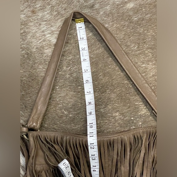 Maurizio Taiuti Fringe Italian Leather Western Hobo Shoulder Bag - Picture 10 of 10